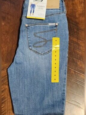 Seven7 Light Blue Skinny Jeans with Embroidered Back Pocket